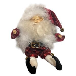 Mark Roberts Collection Vtg Santa Fairy Red White Collectible Figurine Holiday